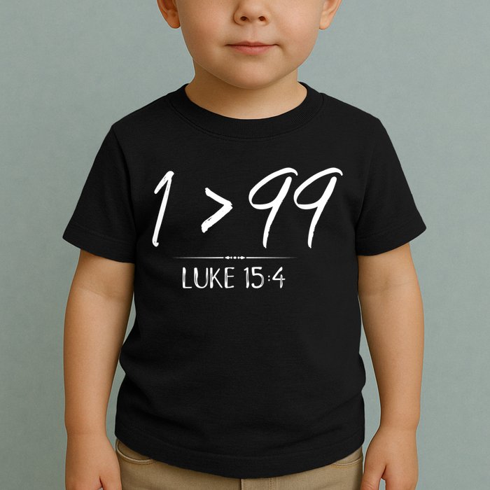 He Left The 99 To Rescue Me Christian Luke Sheep Gift Toddler T-Shirt