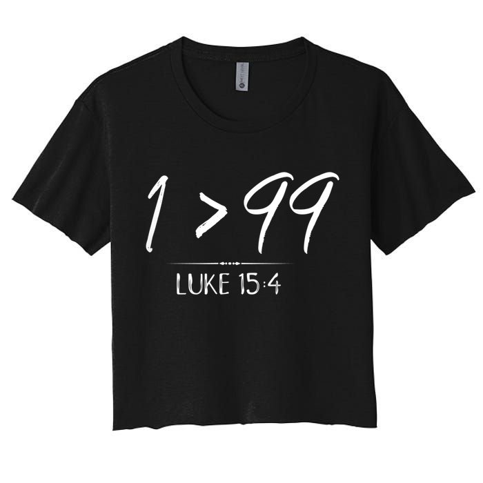 He Left The 99 To Rescue Me Christian Luke Sheep Gift Crop Top