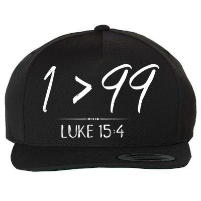 He Left The 99 To Rescue Me Christian Luke Sheep Gift Wool Snapback Cap
