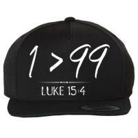 He Left The 99 To Rescue Me Christian Luke Sheep Gift Wool Snapback Cap