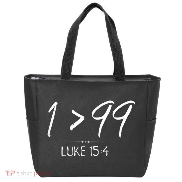 He Left The 99 To Rescue Me Christian Luke Sheep Gift Zip Tote Bag