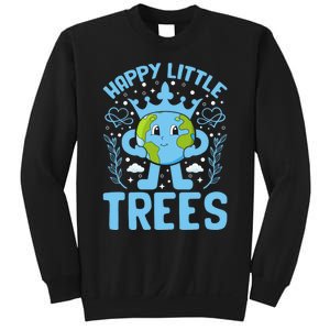 Happy Little Trees Earth Day Celebration Sweatshirt