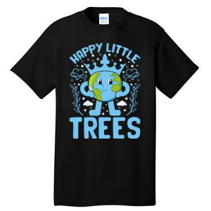 Happy Little Trees Earth Day Celebration Tall T-Shirt