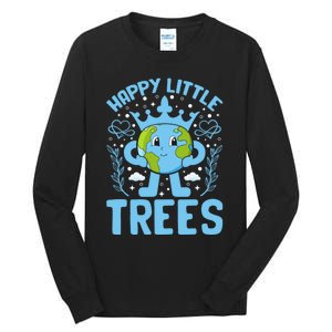 Happy Little Trees Earth Day Celebration Tall Long Sleeve T-Shirt