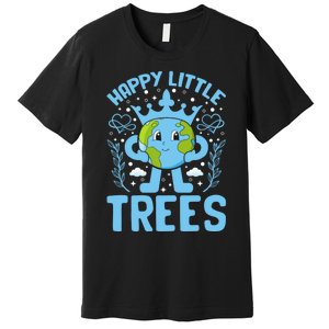 Happy Little Trees Earth Day Celebration Premium T-Shirt