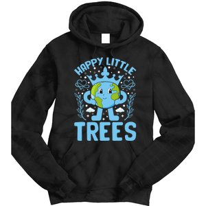 Happy Little Trees Earth Day Celebration Tie Dye Hoodie