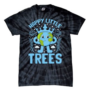 Happy Little Trees Earth Day Celebration Tie-Dye T-Shirt