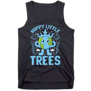 Happy Little Trees Earth Day Celebration Tank Top