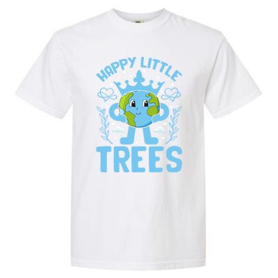 Happy Little Trees Earth Day Celebration Garment-Dyed Heavyweight T-Shirt