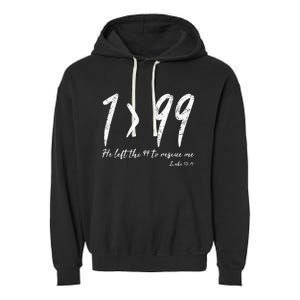 He Left The 99 To Rescue Me Luke Christian Grace Gift Garment-Dyed Fleece Hoodie