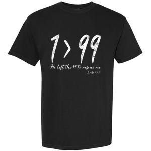 He Left The 99 To Rescue Me Luke Christian Grace Gift Garment-Dyed Heavyweight T-Shirt