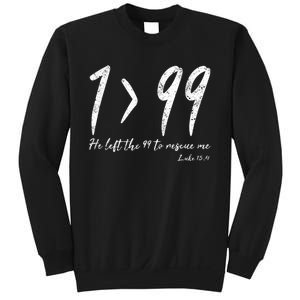 He Left The 99 To Rescue Me Luke Christian Grace Gift Sweatshirt