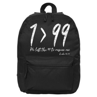 He Left The 99 To Rescue Me Luke Christian Grace Gift 16 in Basic Backpack