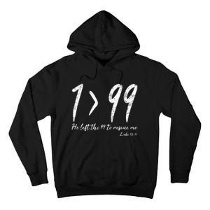 He Left The 99 To Rescue Me Luke Christian Grace Gift Tall Hoodie