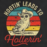 Hootin Leads To Hollerin Owl Cowboy 7 Panel Mesh Trucker Snapback Hat