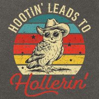 Hootin Leads To Hollerin Owl Cowboy Cotton Canvas Backpack