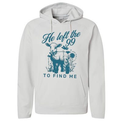 He Left The 99 Bible Verse Performance Fleece Hoodie