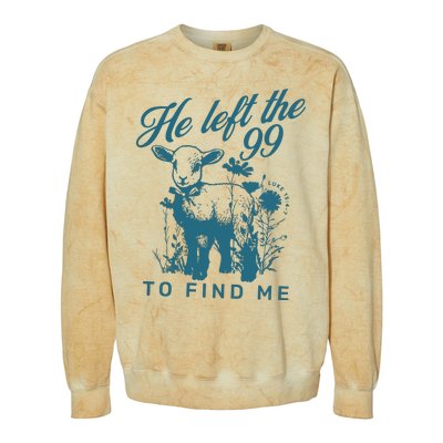 He Left The 99 Bible Verse Colorblast Crewneck Sweatshirt