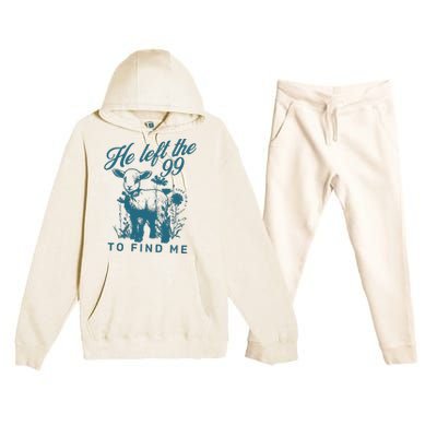 He Left The 99 Bible Verse Premium Hooded Sweatsuit Set