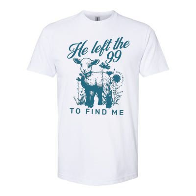 He Left The 99 Bible Verse Softstyle CVC T-Shirt