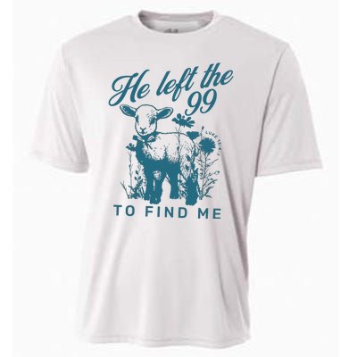 He Left The 99 Bible Verse Cooling Performance Crew T-Shirt