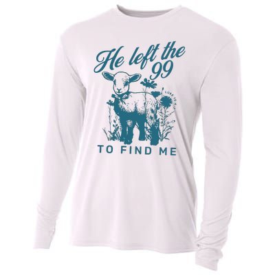 He Left The 99 Bible Verse Cooling Performance Long Sleeve Crew