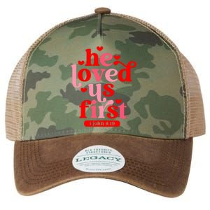 He Loved Us First Bible 1 John 4:19 Christian Valentines Day Legacy Tie Dye Trucker Hat