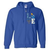 Hanukkah love with menorah for jewish christmas holiday Full Zip Hoodie