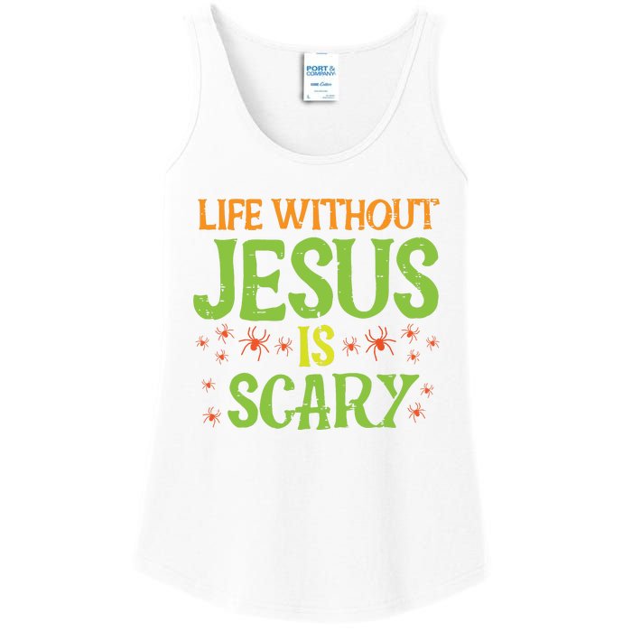 Halloween Life Without Jesus Scary Christian Women Ladies Essential Tank