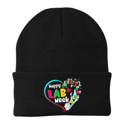 Happy Lab Week 2025 Medical Lab Tech Laboratory Technician Knit Cap Winter Beanie