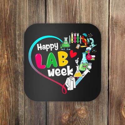 Happy Lab Week 2025 Medical Lab Tech Laboratory Technician Coaster