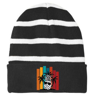 Hang Lose With PineApple Joe Striped Beanie with Solid Band