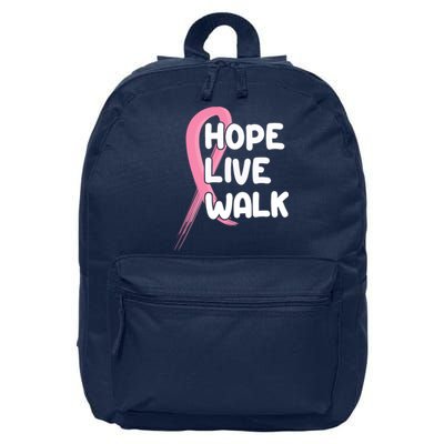 Hope Live Walk Breast Cancer Awareness 16 in Basic Backpack