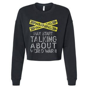 History Lover World War 2 American History Student Cropped Pullover Crew