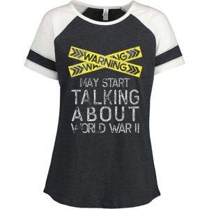 History Lover World War 2 American History Student Enza Ladies Jersey Colorblock Tee