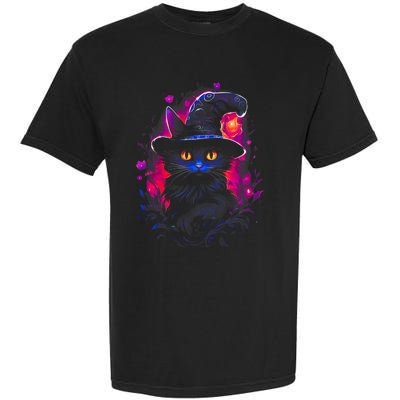 Halloween Little Witch Cat Garment-Dyed Heavyweight T-Shirt