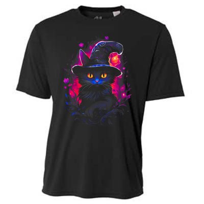 Halloween Little Witch Cat Cooling Performance Crew T-Shirt