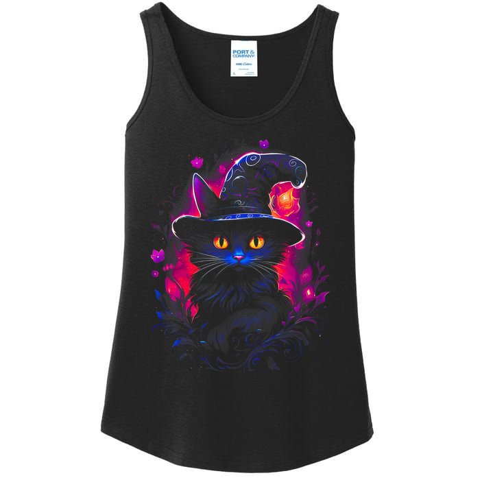 Halloween Little Witch Cat Ladies Essential Tank