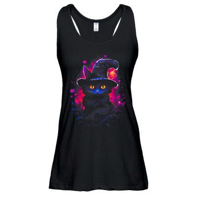 Halloween Little Witch Cat Ladies Essential Flowy Tank