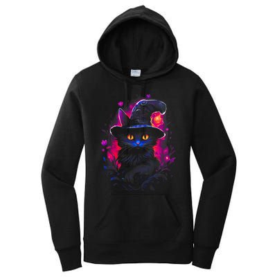 Halloween Little Witch Cat Women's Pullover Hoodie