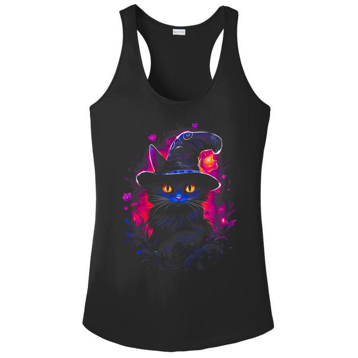 Halloween Little Witch Cat Ladies PosiCharge Competitor Racerback Tank