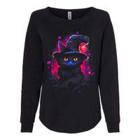 Halloween Little Witch Cat Womens California Wash Sweatshirt