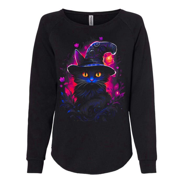 Halloween Little Witch Cat Womens California Wash Sweatshirt