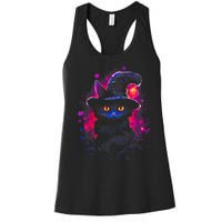 Halloween Little Witch Cat Women's Racerback Tank