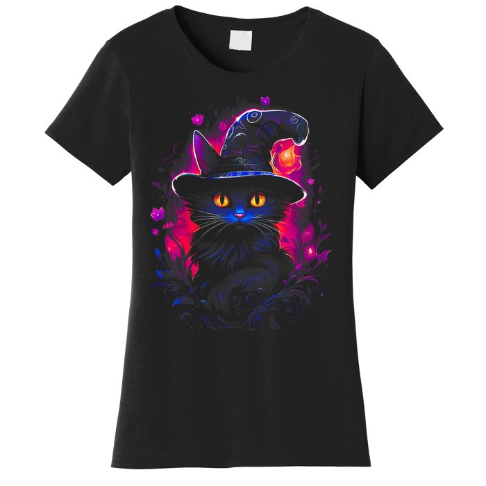 Halloween Little Witch Cat Women's T-Shirt