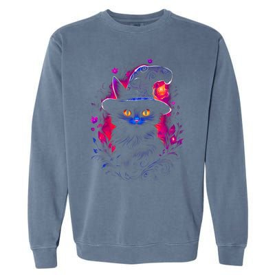 Halloween Little Witch Cat Garment-Dyed Sweatshirt