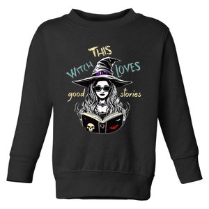 Halloween Library Witch Book Lover Librarian Reading Teacher Toddler Sweatshirt