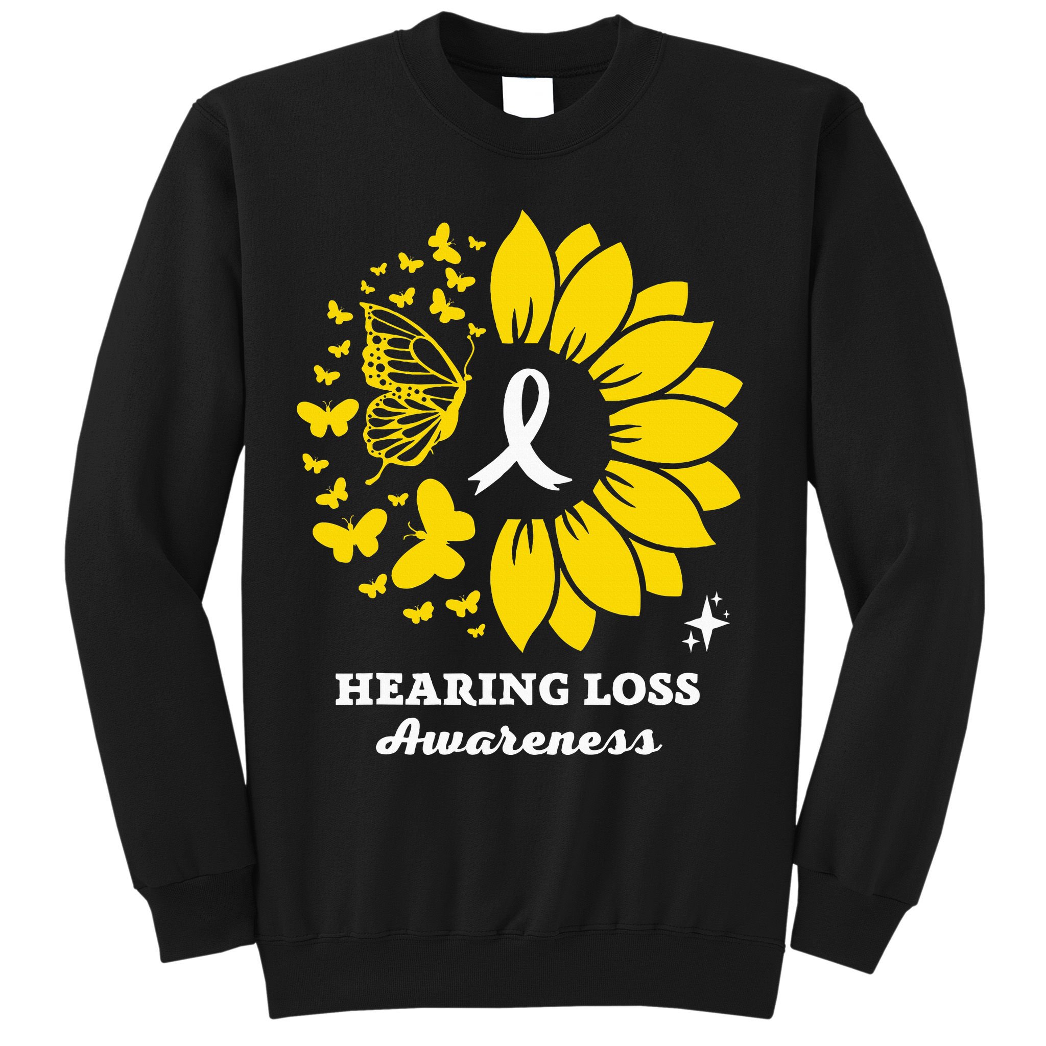Hearing Loss Warrior Awareness Sunflower Sweatshirt