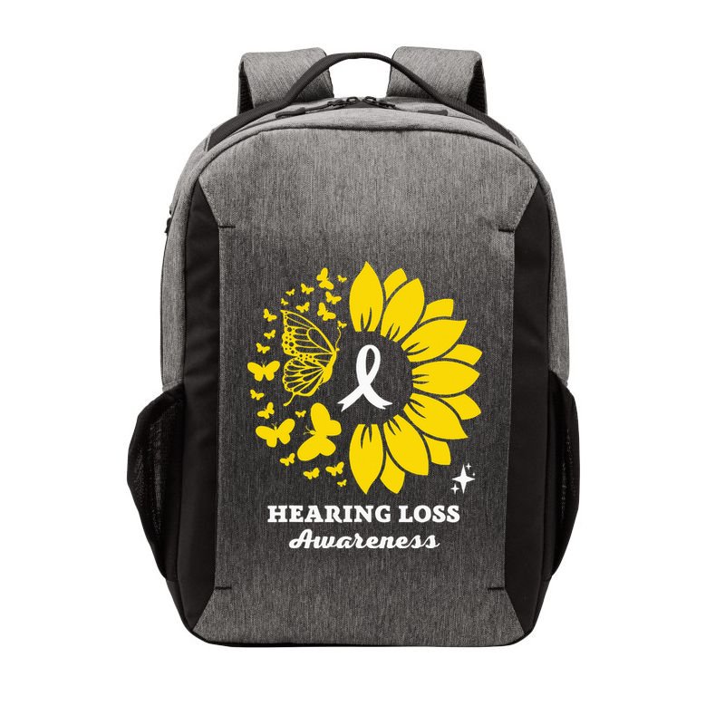Hearing Loss Warrior Awareness Sunflower Vector Backpack