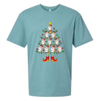 Hamster Lover Xmas Holiday Lighting Hamster Christmas Tree Gift Sueded Cloud Jersey T-Shirt